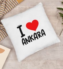 BK Gift I Love Ankara Tasarımlı Yastık - Model 1