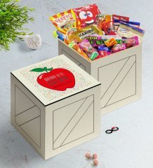 Kişiye Özel Dünyanın En İyi Öğretmeni Ahşap Kutuda Nostaljik Lezzetler Hediye Seti-11