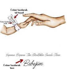 BK Gift Kişiye Özel Renkli Anne-Çocuk El Tasarımlı Beyaz Kırlent Yastık-3, Anneye Hediye, Ev Dekorasyonu, Yeni Doğum Hediyesi