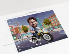 BK Gift Kişiye Özel Motorcu Tasarımlı 1000 Parça Profesyonel Puzzle, 1000 Puzzle, Arkadaşa Hediye
