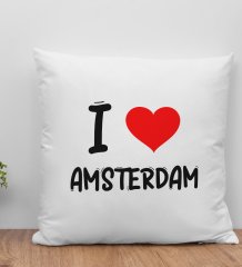 BK Gift I Love Amsterdam Tasarımlı Yastık - Model 1