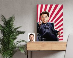 Kişiye Özel Godfather Baba Tasarımlı Kanvas Tablo 50x70cm-17