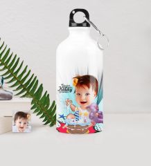 Kişiye Özel Bebek Doğum Günü Karikatürlü Metal Suluk (500 ml.) 2