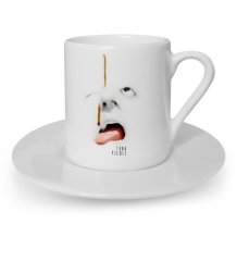 Kişiye Özel Cute Face Tasarımlı Türk Kahvesi Fincanı - 1