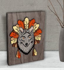 BK Gift Kurt Tasarımlı Dekoratif Mini Kanvas Tablo 15x20cm-1