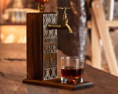 BK Gift Kişiye Özel Kabartma İsimli Musluklu Doğal Ahşap İçki Standı, Home Bar, Viski Çeşmesi, İçecek Dispenseri, Ahşap İçecek Çeşmesi-23