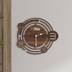 BK Gift Kişiye Özel İsimli Dekoratif 45cm Ahşap Duvar Saati-5 , Ev hediyesi , Arkadaşa Hediye , Sevgiliye Hediye