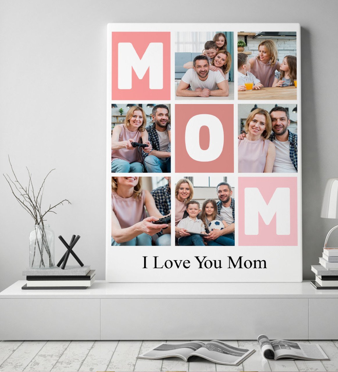 Kişiye Özel Mom Temalı Kanvas Tablo 50x70cm