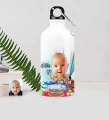 Kişiye Özel Bebek Doğum Günü Karikatürlü Metal Suluk (500 ml.) 1