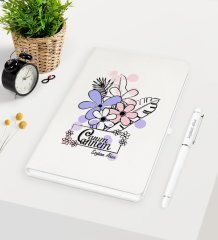 Kişiye Özel Canım Annem Beyaz Defter Kalem Seti - 16