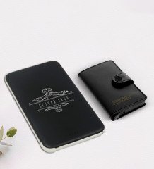 Kişiye Özel İsimli Mekanizmalı Cüzdan Kartlık ve 5.000 Mah Powerbank Hediye Seti-8