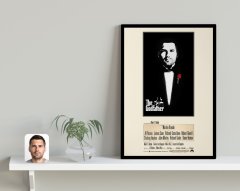 Kişiye Özel Godfather Baba Tasarımlı Kanvas Tablo 30x50cm-5