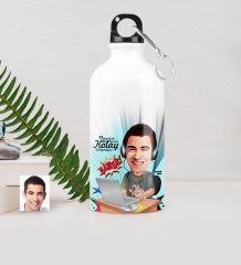 Kişiye Özel Bay Gamer Karikatürlü Metal Suluk (500 ml.) 1