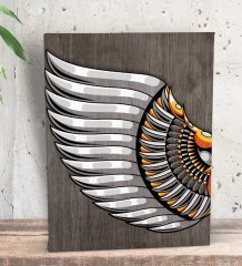 BK Gift Kanat Tasarımlı Dekoratif Mini Kanvas Tablo 15x20cm-1