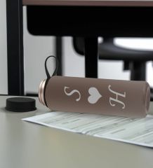 BK Gift Sevgiliye Özel İsimli Gri Termo Defter ve Gri Cam Matara Hediye Seti-8, Sevgiliye Hediye, Sevgililer Günü, Yeni İş Hediyesi