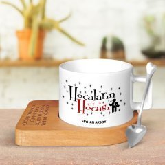 Kişiye Özel Hocaların Hocası Ahşap Altlıklı Seramik Fincan - 1
