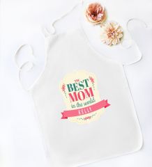 BK Gift Kişiye Özel İsimli Anneler Günü Tasarımlı Beyaz Mutfak Önlüğü, Aşçı Önlüğü, Şef Önlüğü, Anneye Hediye-16