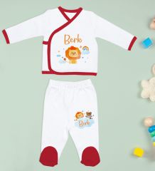 BK Kids Kişiye Özel Hastane Çıkışı, Bebek Kıyafeti, Yeni Doğan Bebek Hediyesi, 6 Parça Kırmızı Bebek Elbise Giyim Seti-10