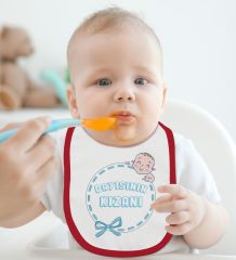 BK Kids Dayısının Kızanı Tasarımlı Kırmızı Bebek Mama Önlüğü-1