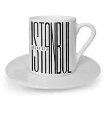 Kişiye Özel İstanbul Tasarımlı Türk Kahvesi Fincanı - 1