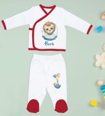 BK Kids Kişiye Özel Hastane Çıkışı, Bebek Kıyafeti, Yeni Doğan Bebek Hediyesi, 6 Parça Kırmızı Bebek Elbise Giyim Seti-8