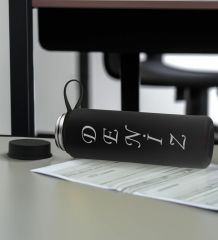 BK Gift Kişiye  Özel İsimli Siyah Defter, Cam Matara ve Türk Kahvesi Fincanı Hediye Seti-3, Arkadaşa Hediye, Sevgiliye Hediye, Yeni İş Hediyesi