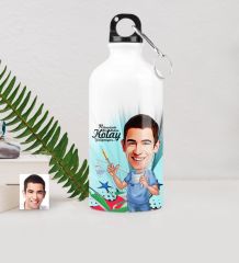 Kişiye Özel Bay Diş Hekimi Karikatürlü Metal Suluk (500 ml.) 4