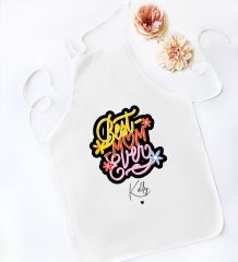 BK Gift Kişiye Özel İsimli Anneler Günü Tasarımlı Beyaz Mutfak Önlüğü, Aşçı Önlüğü, Şef Önlüğü, Anneye Hediye-12