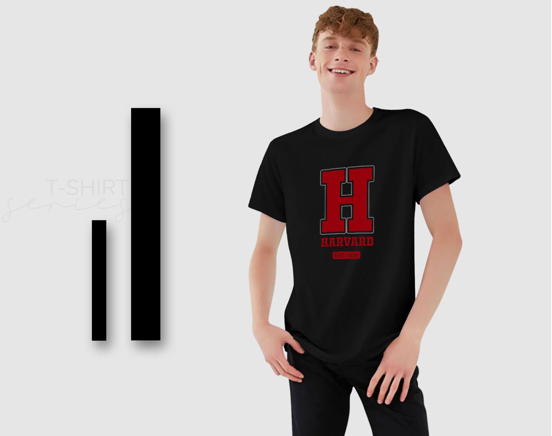 BK Gift Harvard Tasarımlı Erkek Siyah T-shirt, Arkadaşa Hediye, Doğum Günü Hediyesi, Trend Tişört, Sevgili Hediyesi-2