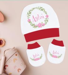 BK Kids Kişiye Özel Hastane Çıkışı, Bebek Kıyafeti, Yeni Doğan Bebek Hediyesi, 6 Parça Kırmızı Bebek Elbise Giyim Seti-5