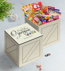 Kişiye Özel Çocuk Gelişimi Öğretmeni Ahşap Kutuda Nostaljik Lezzetler Hediye Seti-2