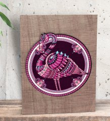 BK Gift Flamingo Tasarımlı Dekoratif Mini Kanvas Tablo 15x20cm-1