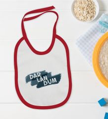 BK Kids Darlandum Tasarımlı Kırmızı Bebek Mama Önlüğü-1