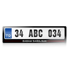 Kişiye Özel Babam Sağolsun Yazılı Plakalık - 1