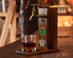 BK Gift Kişiye Özel Kabartma İsimli Musluklu Doğal Ahşap İçki Standı, Home Bar, Viski Çeşmesi, İçecek Dispenseri, Ahşap İçecek Çeşmesi-12