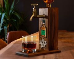 BK Gift Kişiye Özel Kabartma İsimli Musluklu Doğal Ahşap İçki Standı, Home Bar, Viski Çeşmesi, İçecek Dispenseri, Ahşap İçecek Çeşmesi-12