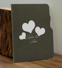 BK Gift Sevgiliye Özel İsimli Gri Termo Defter ve Gri Cam Matara Hediye Seti-1, Sevgiliye Hediye, Sevgililer Günü, Yeni İş Hediyesi