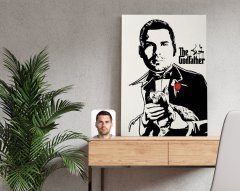 Kişiye Özel Godfather Baba Tasarımlı Kanvas Tablo 50x70cm-2