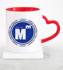 Kişiye Özel Mesleki SMMM Kırmızı Kalpli Kupa Bardak