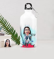 Kişiye Özel Bayan Radyoloji Uzmanı Karikatürlü Metal Suluk (500 ml.) 1