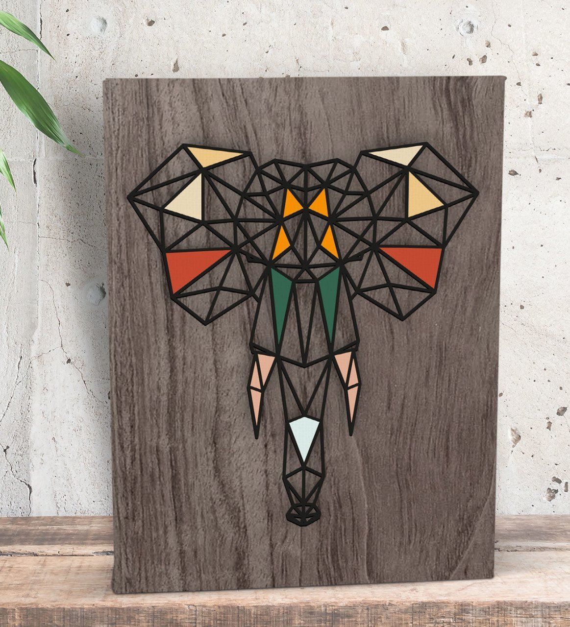 BK Gift Fil Tasarımlı Dekoratif Mini Kanvas Tablo 15x20cm-1