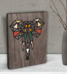BK Gift Fil Tasarımlı Dekoratif Mini Kanvas Tablo 15x20cm-1