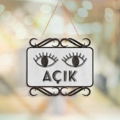 Kişiye Özel Açık & Kapalı Ahşap Uyarı Levhası - 1