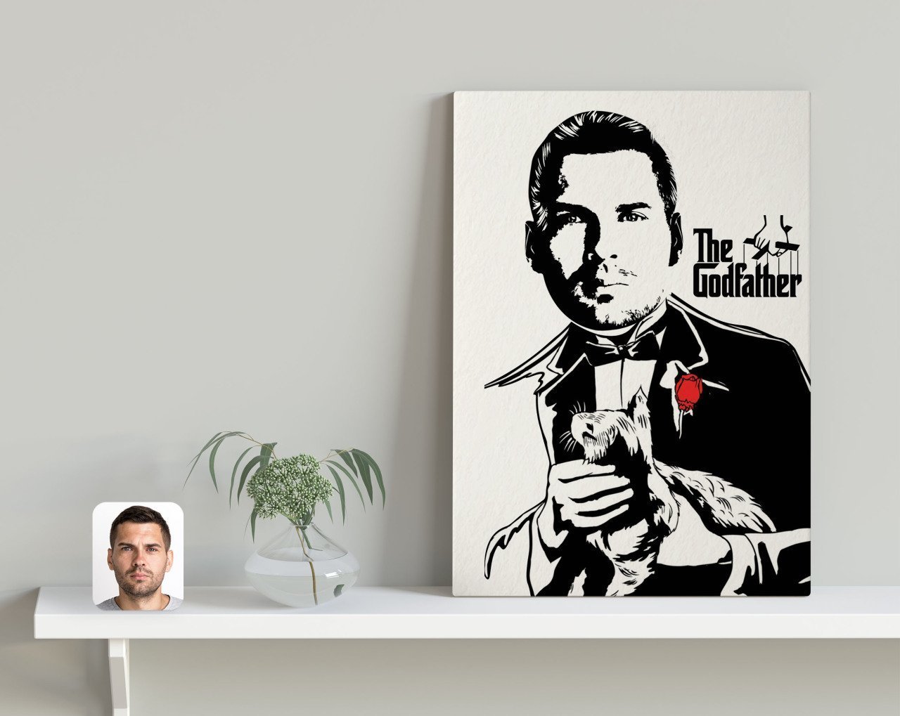 Kişiye Özel Godfather Baba Tasarımlı Kanvas Tablo 30x50cm-2