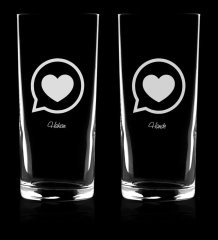 Kişiye Özel İkili Sevgililer Günü Rakı Bardağı Seti - 80