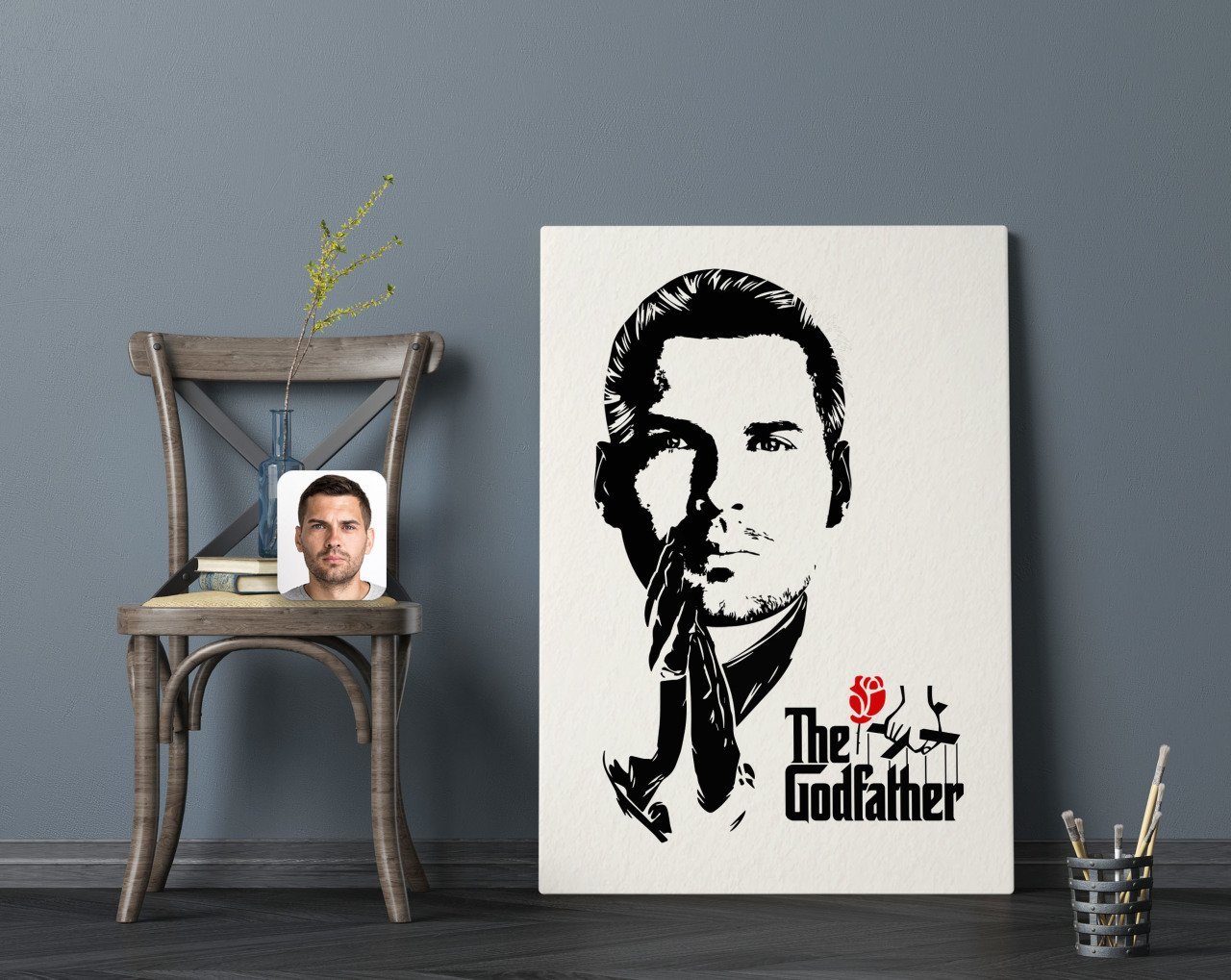 Kişiye Özel Godfather Baba Tasarımlı Kanvas Tablo 70x100cm-1