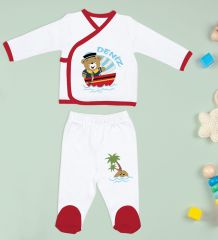 BK Kids Kişiye Özel Hastane Çıkışı, Bebek Kıyafeti, Yeni Doğan Bebek Hediyesi, 6 Parça Kırmızı Bebek Elbise Giyim Seti-1