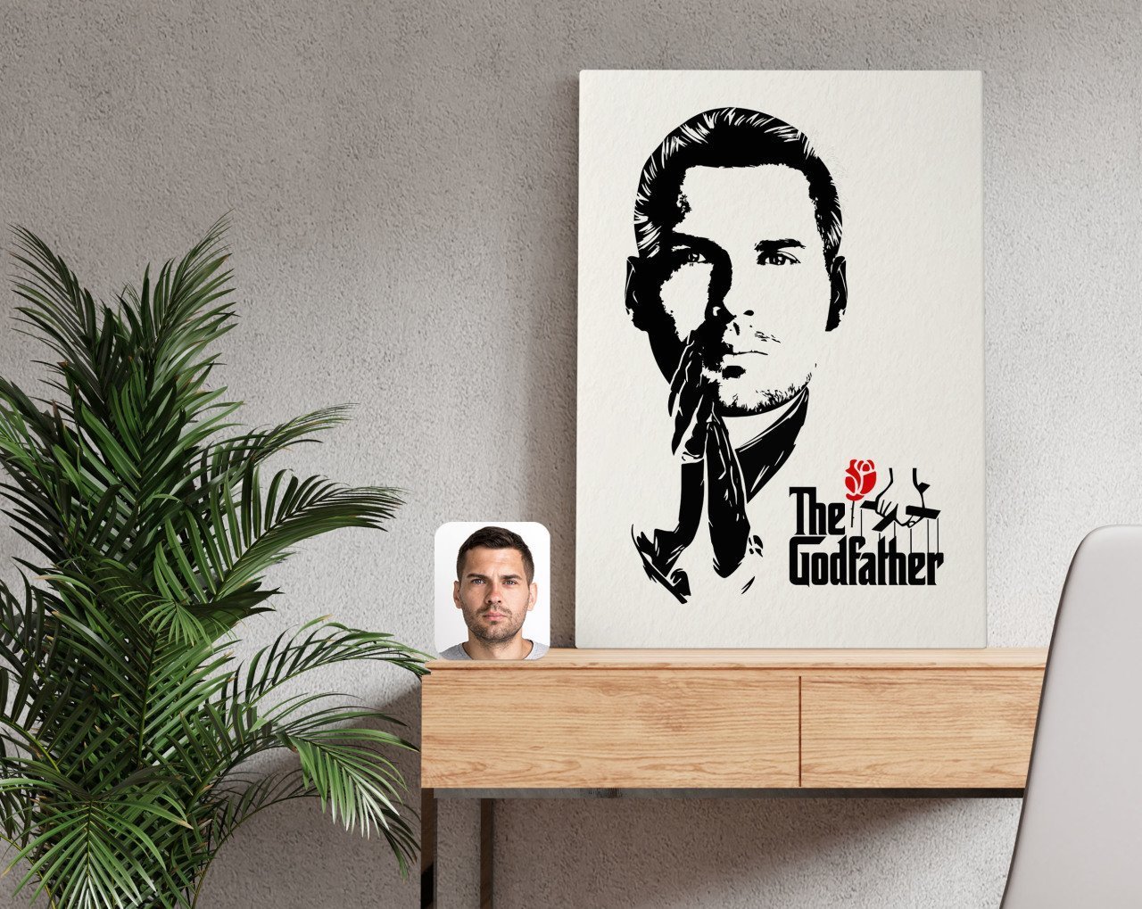 Kişiye Özel Godfather Baba Tasarımlı Kanvas Tablo 50x70cm-1