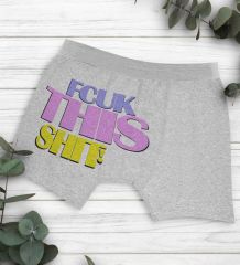 BK Gift Fcuk This Shit Tasarımlı Erkek Boxer Serisi - 1