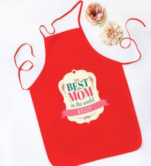BK Gift Kişiye Özel İsimli Anneler Günü Tasarımlı Kırmızı Mutfak Önlüğü, Aşçı Önlüğü, Şef Önlüğü, Anneye Hediye-16